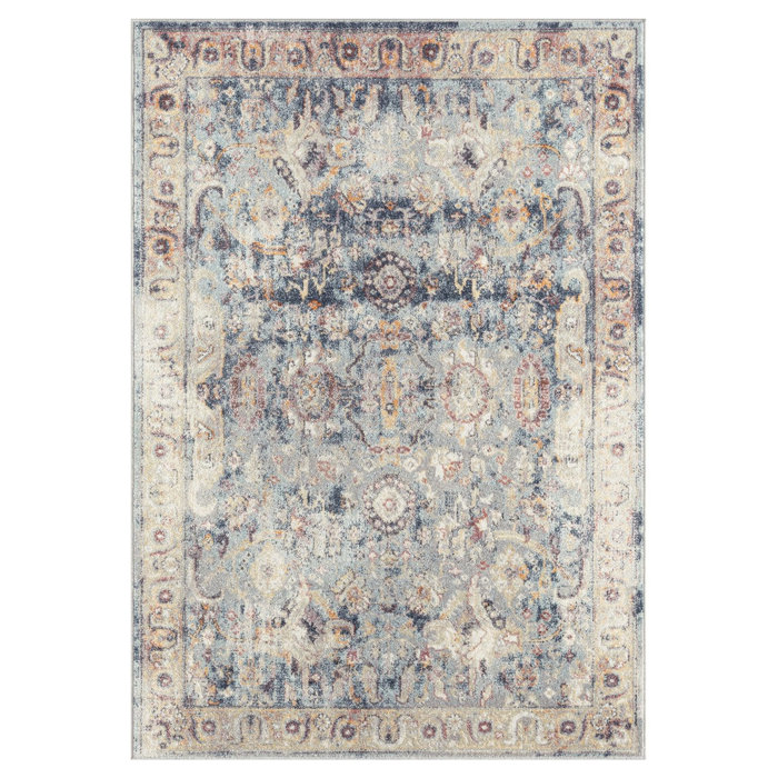 Williston Cadynce Power Loom Performance Blue/Purple Rug Wayfair